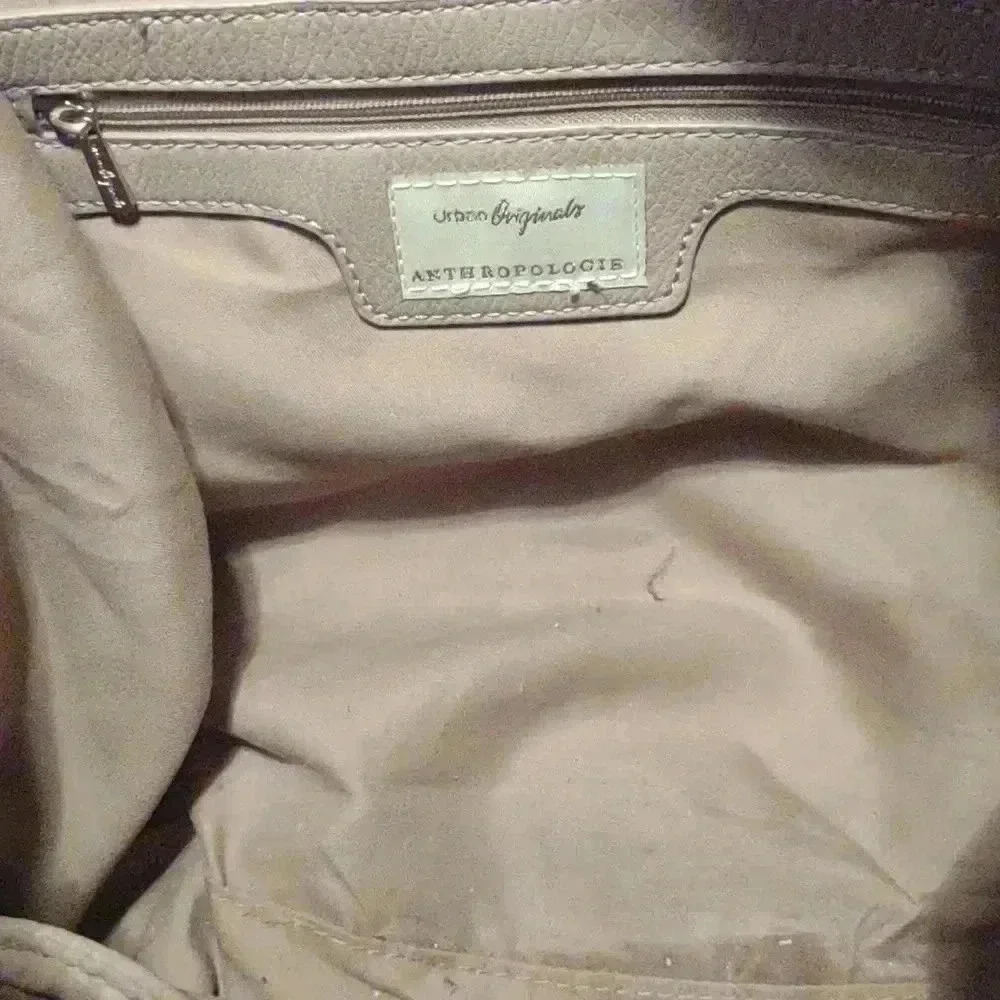 Anthropologie urban originals tan brown leather shoulder purse tote shoulder bag - Picture 5 of 6